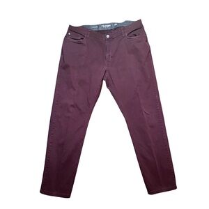 Van Heusen Men’s Slim Fit Pants 34x30 | Burgundy Chinos Casual Workwear preppy